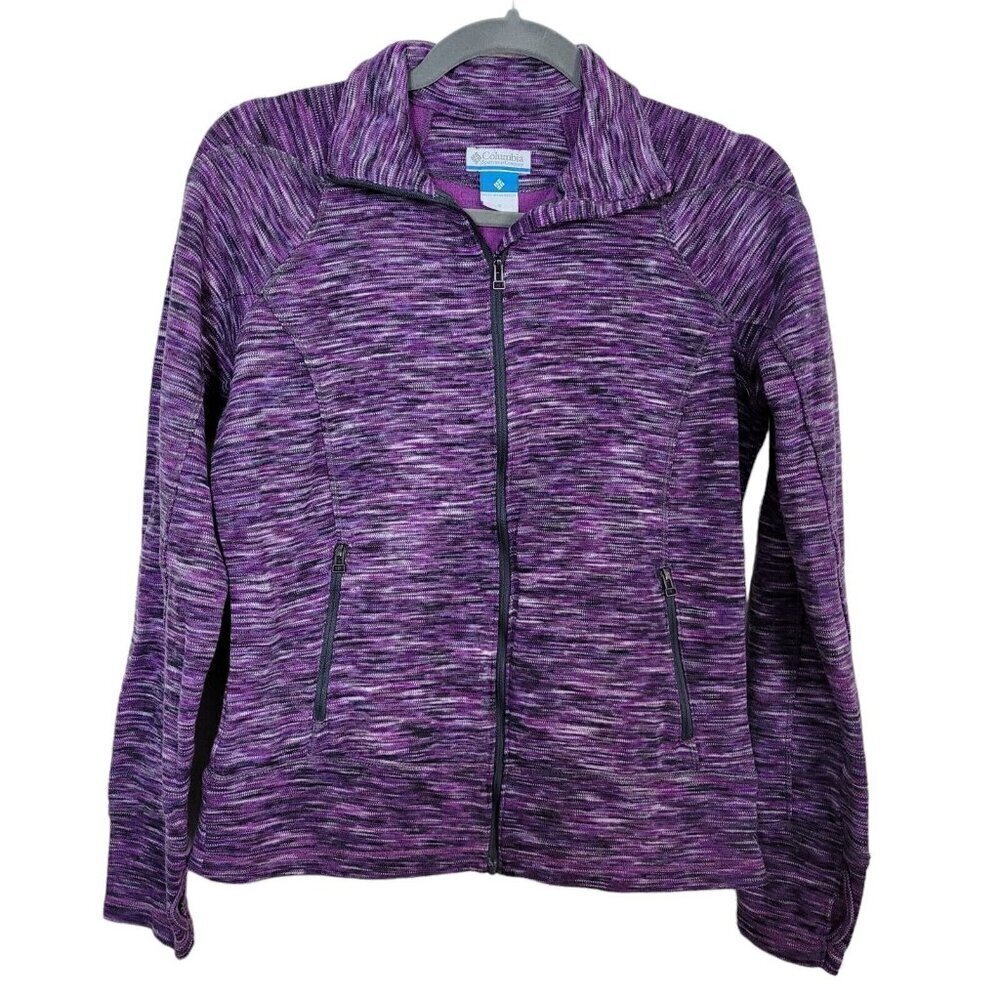 Columbia Optic Got It Jacket Women's Sz Small Purple Full Zip Collared Pockets